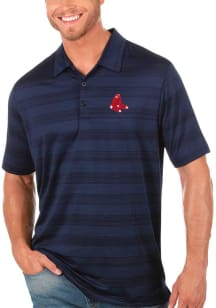 Antigua Boston Red Sox Mens Navy Blue Compass Short Sleeve Polo