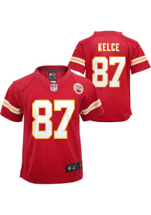 Travis Kelce Kansas City Chiefs Boys Red Nike Replica Football Jersey