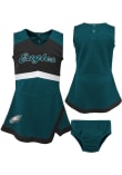 Philadelphia Eagles Toddler Girls Midnight Green Cheer Captain Sets Cheer Dress