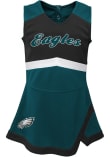 Philadelphia Eagles Toddler Girls Midnight Green Cheer Captain Sets Cheer Dress
