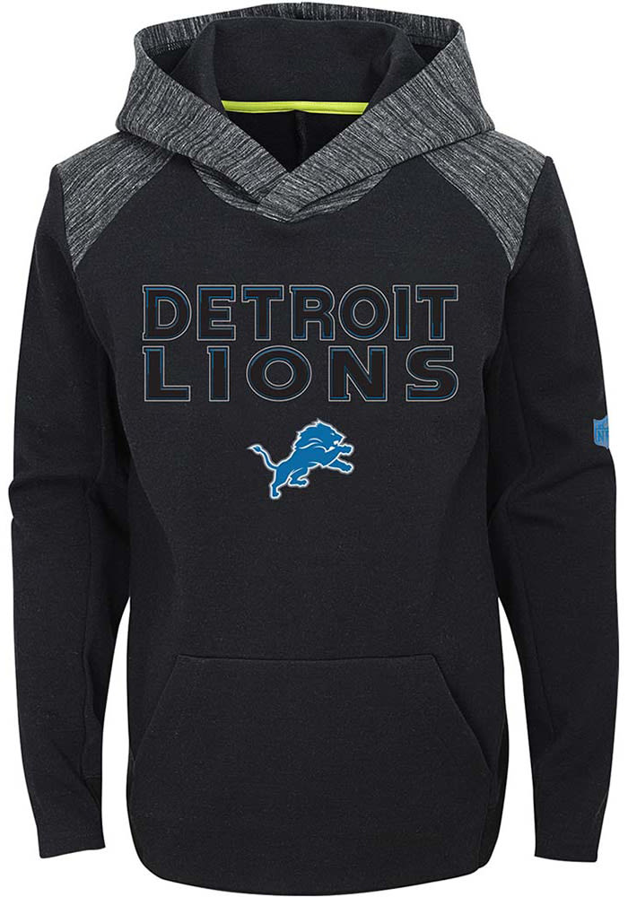 Detroit Lions Youth Black Engage Long Sleeve Hoodie