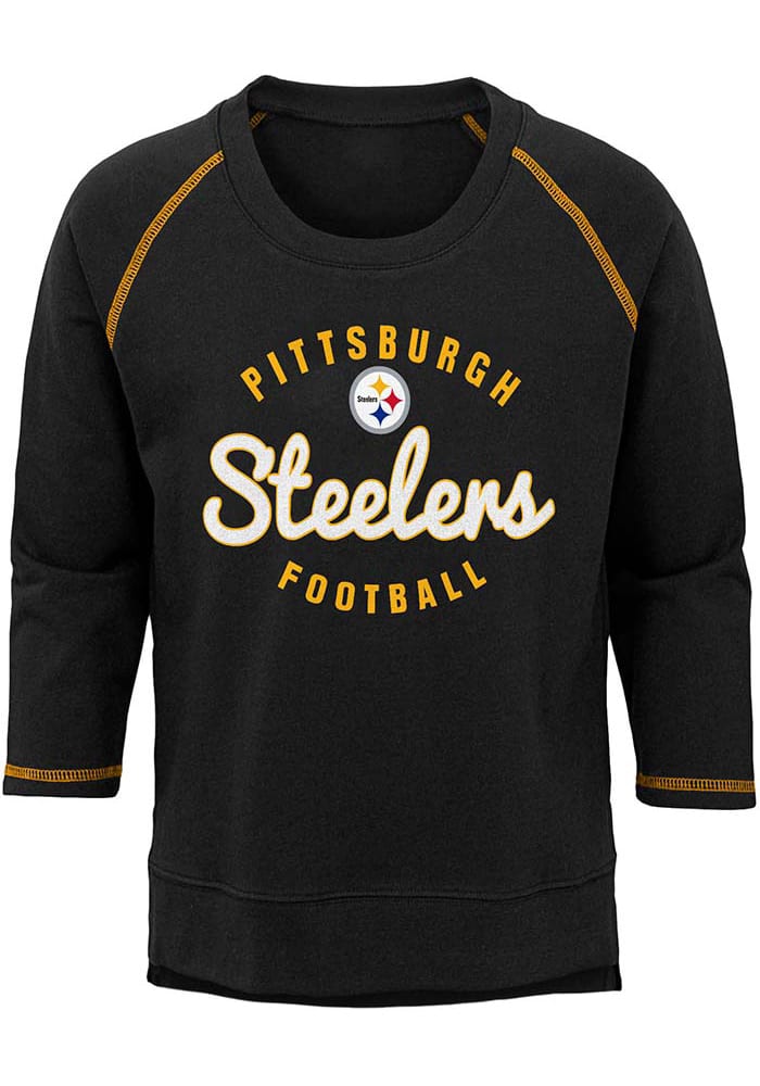 Pittsburgh Steelers Nike Women's Sleeve Stripe 3/4 Raglan T-Shirt