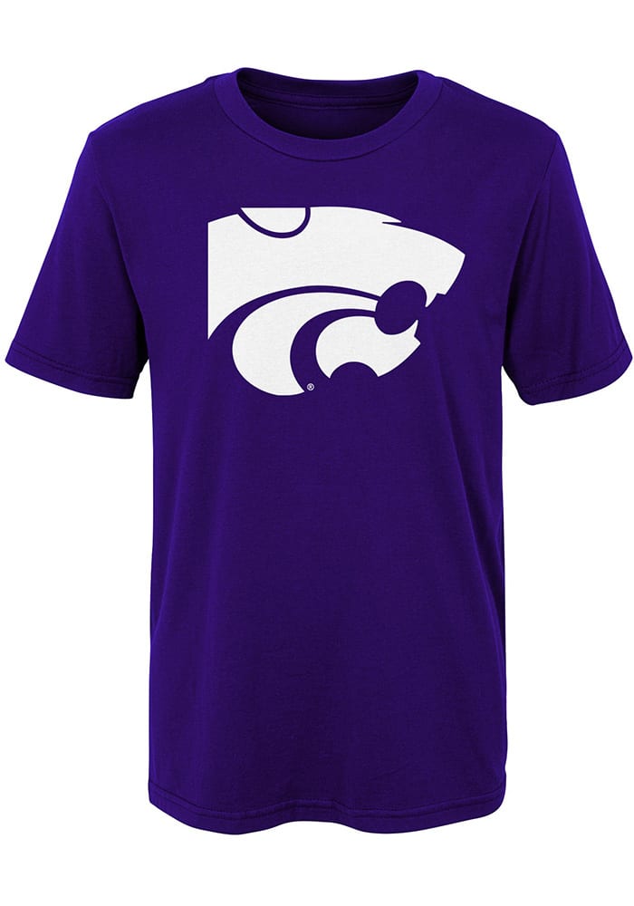 K-State Wildcats Boys Purple Primary Logo Short Sleeve T-Shirt