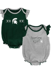 Michigan State Spartans Baby Green Homecoming Set One Piece