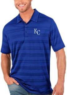 Antigua Kansas City Royals Mens Blue Compass Short Sleeve Polo