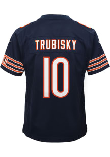 Mitch Trubisky Chicago Bears Youth Navy Blue Nike Gameday Football Jersey