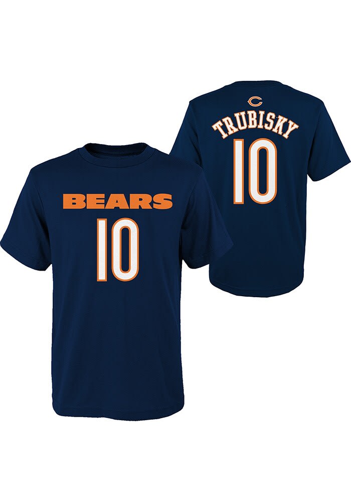 Justin Fields Chicago Bears Youth Mainliner Name & Number T-Shirt - Orange