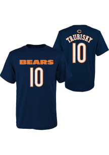 Mitch Trubisky Chicago Bears Youth Navy Blue Player Player Tee