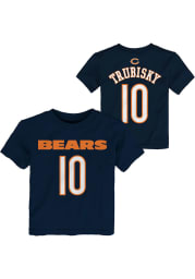 Mitch Trubisky Chicago Bears Toddler Navy Blue Player Short Sleeve Player T Shirt