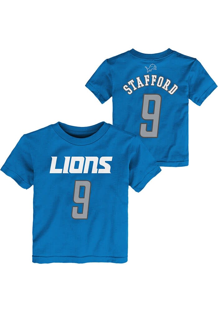 Matthew Stafford Detroit Lions Nike Name & Number T-Shirt - Blue