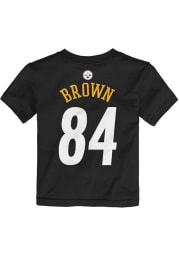 Antonio Brown Pittsburgh Steelers Toddler Black Player Short Sleeve Player T Shirt