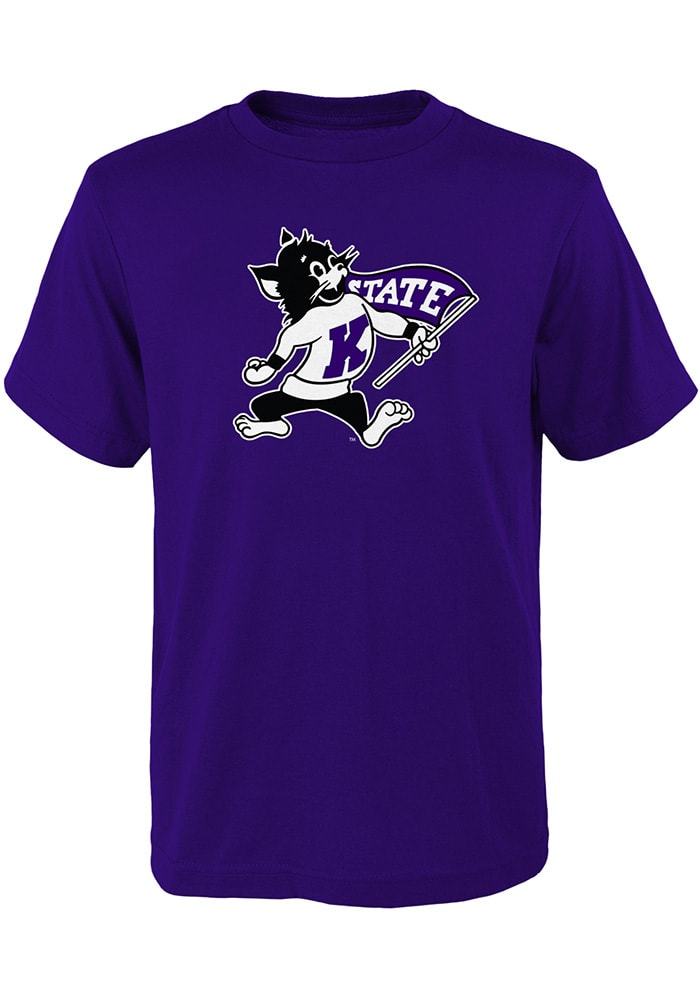 K-State Wildcats Youth Purple Secondary Logo Short Sleeve T-Shirt