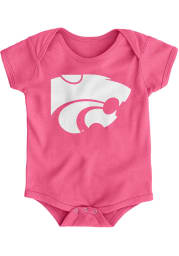K-State Wildcats Baby Pink Primary Logo Short Sleeve One Piece