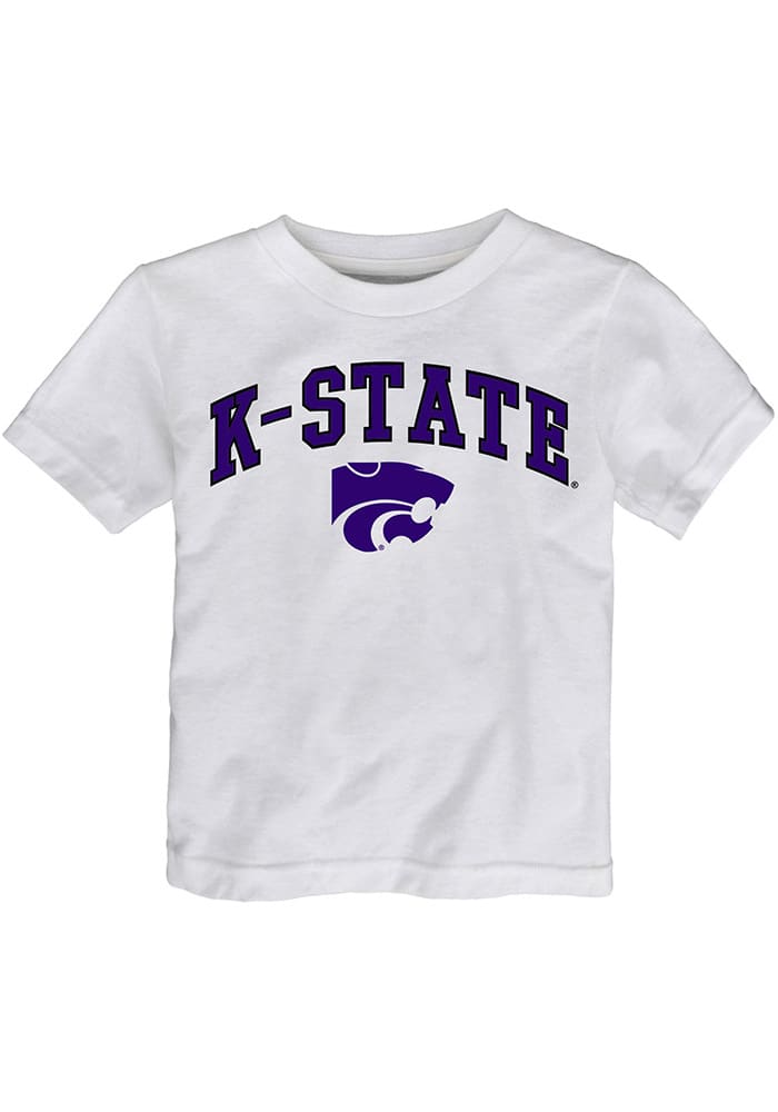 K-State Wildcats Toddler White Arch Mascot Short Sleeve T-Shirt