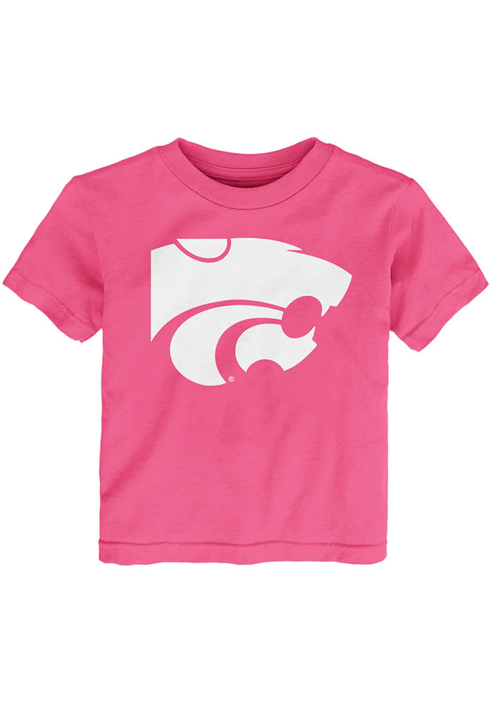 K-State Wildcats Toddler Girls Pink Primary Logo Short Sleeve T-Shirt