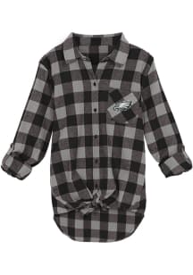 Philadelphia Eagles Junior Fit Spirit Week Long Sleeve Black Dress Shirt