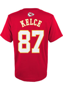 Travis Kelce Kansas City Chiefs Youth Red Player Player Tee
