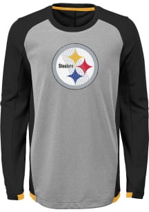 Pittsburgh Steelers Youth Black Mainframe Long Sleeve T-Shirt