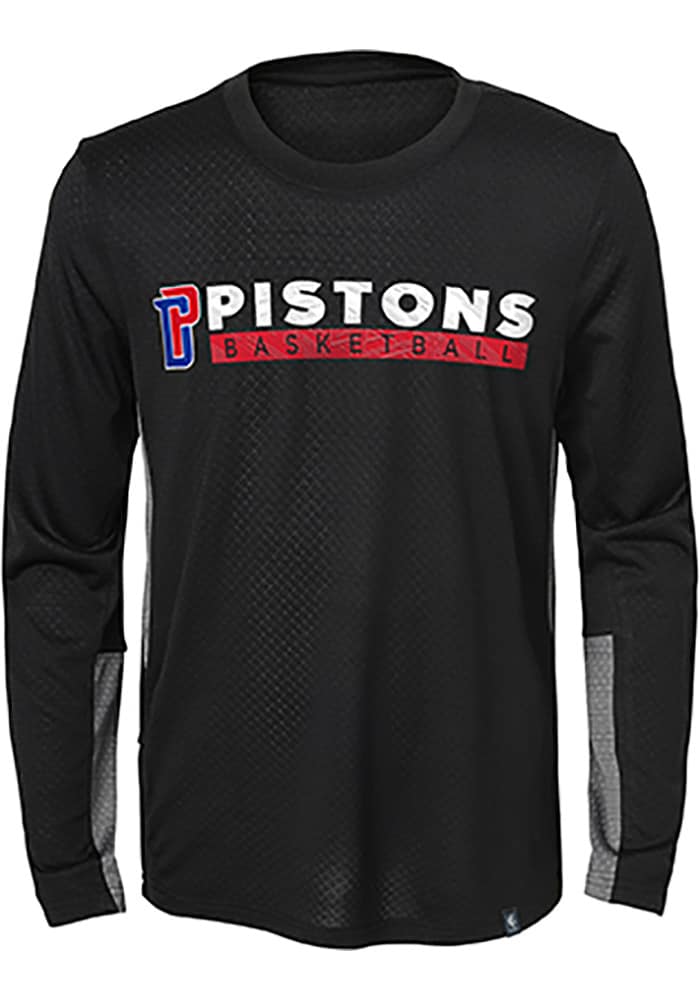 Detroit Pistons Youth Youth BLACK Covert Long Sleeve Tee