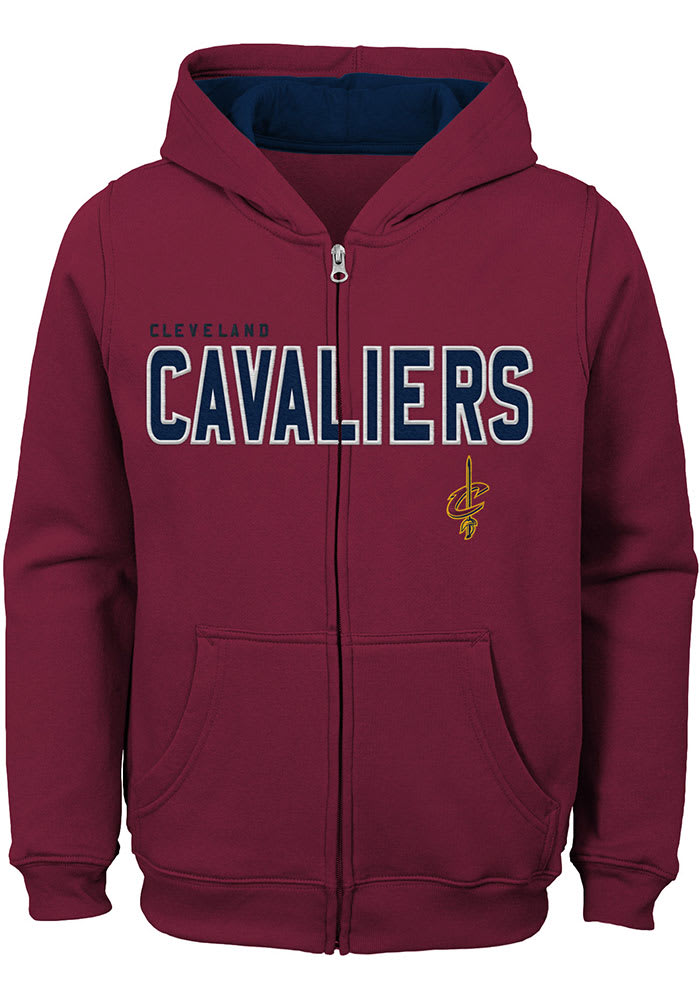 Cleveland Cavaliers Youth Red Foundation Long Sleeve Full Zip Jacket