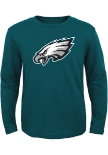 Philadelphia Eagles Youth Midnight Green Primary Logo Long Sleeve T-Shirt