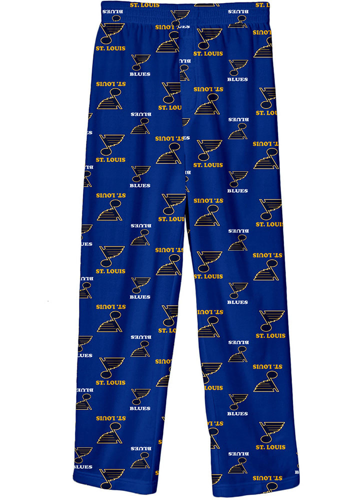 St Louis Blues Youth Blue All Over Logo Sleep Pants