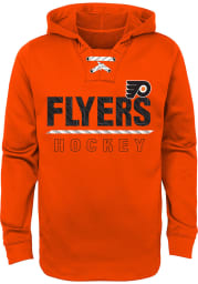Philadelphia Flyers Youth Orange Lace Em Up Long Sleeve Hoodie