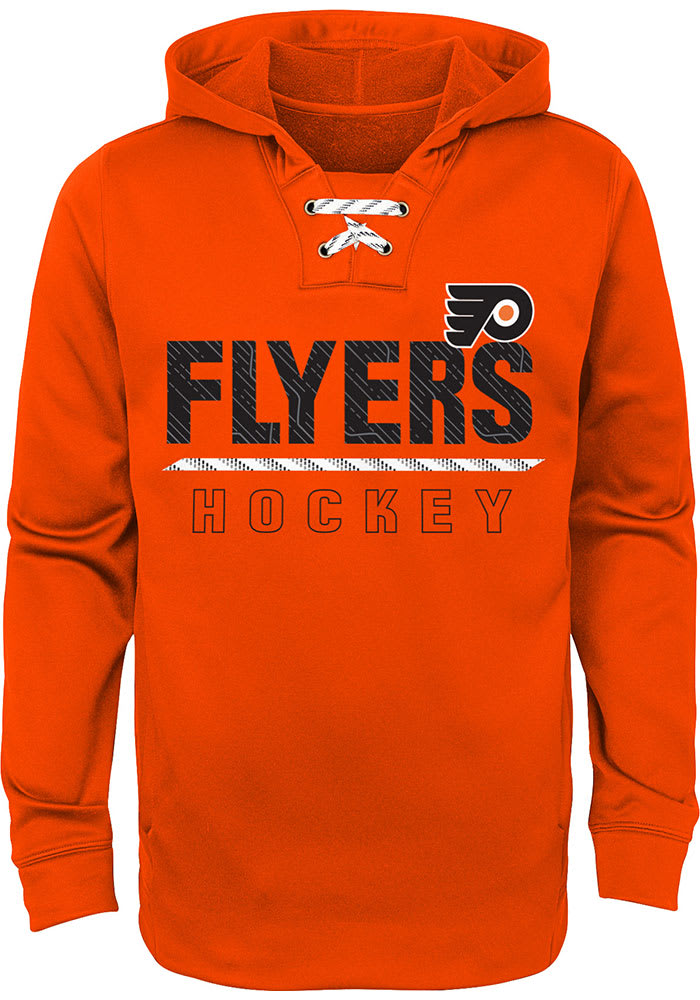 Philadelphia Flyers Youth Orange Lace Em Up Long Sleeve Hoodie