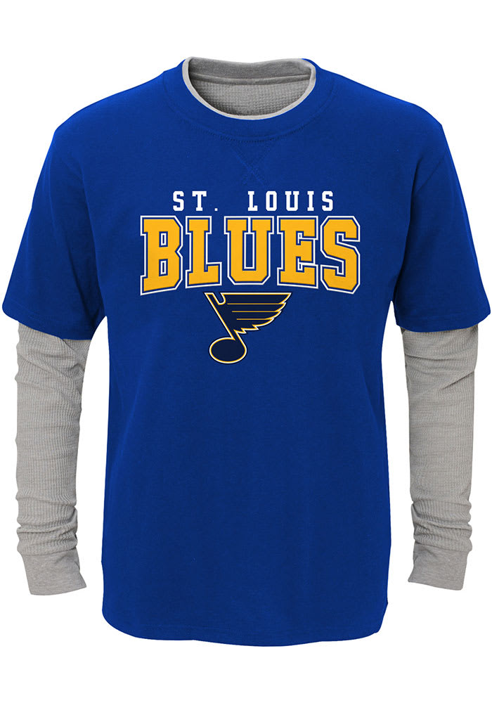 St Louis Blues Youth Gold Undisputed Raglan Long Sleeve Tee