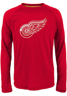 Detroit Red Wings Youth Red Grinder Long Sleeve T-Shirt