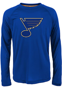 St Louis Blues Youth Blue Grinder Long Sleeve T-Shirt