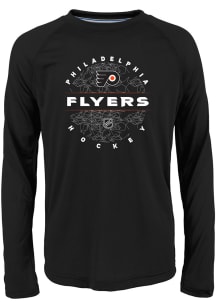 Philadelphia Flyers Youth Black Power Play Long Sleeve T-Shirt