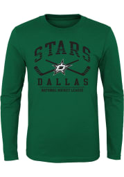 Dallas Stars Youth Green Fundamentals Long Sleeve T-Shirt