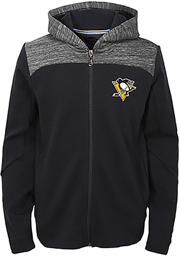 Pittsburgh Penguins Youth Black Centripedal Long Sleeve Full Zip Jacket