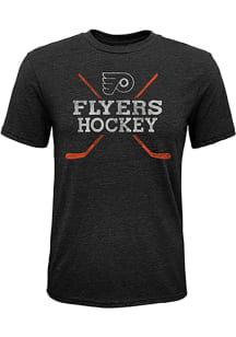 Philadelphia Flyers Youth Black Score Short Sleeve Fashion T-Shirt