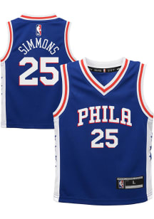 Ben Simmons  Outer Stuff Philadelphia 76ers Boys Blue Road Basketball Jersey