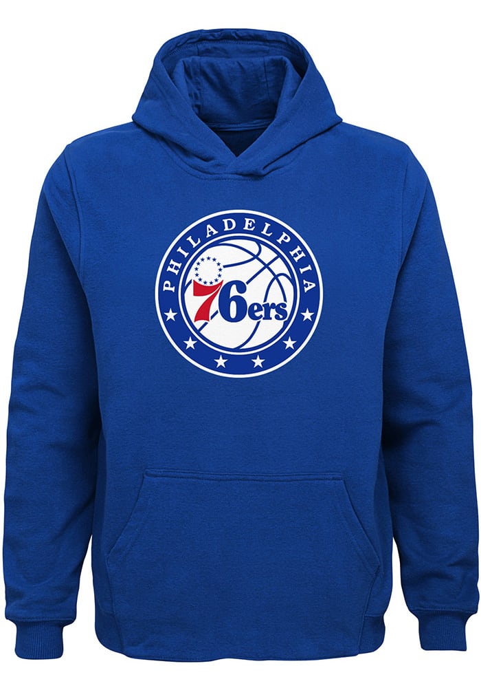 Philadelphia 76ers Boys Blue Primary Long Sleeve Hooded Sweatshirt