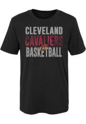 Cleveland Cavaliers Boys Black Trilateral Short Sleeve T-Shirt