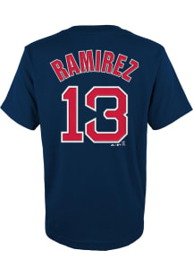 Jose Ramirez Cleveland Indians Youth Navy Blue Name and Number Player Tee