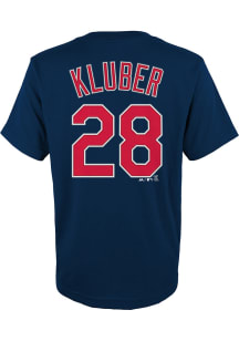 Corey Kluber Cleveland Indians Youth Navy Blue  Player Tee