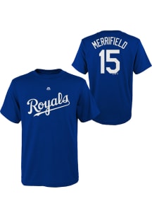 Whit Merrifield Kansas City Royals Youth Blue Name and Number Player Tee