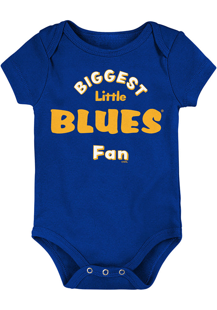 St Louis Blues Baby Blue Biggest Little Fan Short Sleeve One Piece