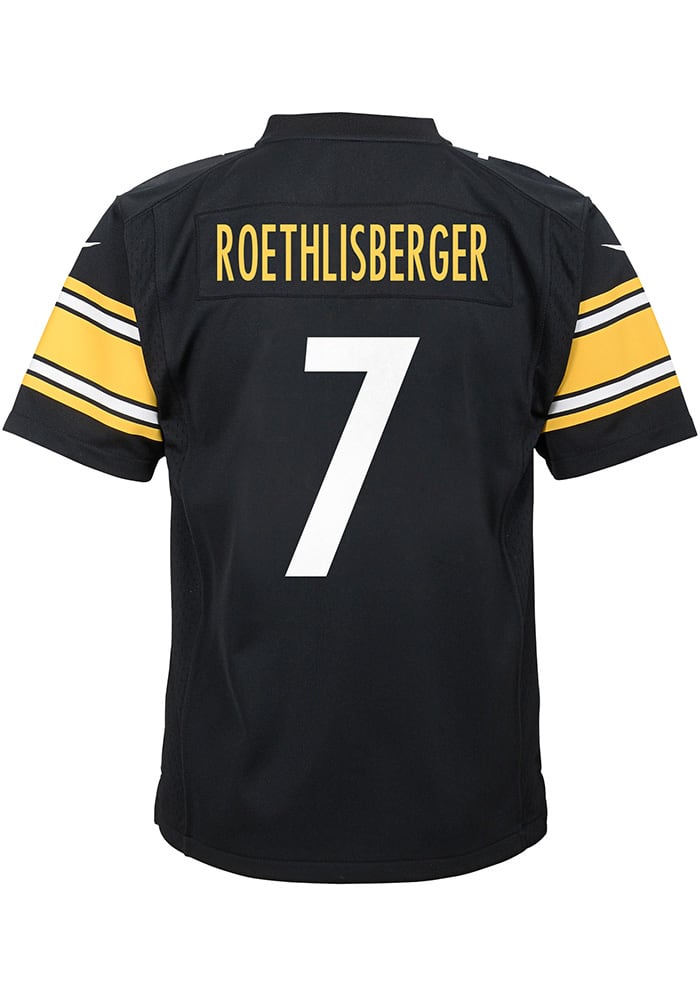 Ben Roethlisberger Pittsburgh Steelers Youth Black Nike Replica Game Football Jersey