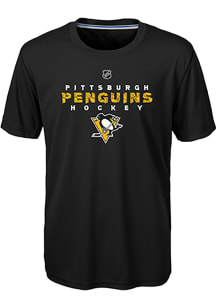 Pittsburgh Penguins Youth Black Avalanche Short Sleeve T-Shirt