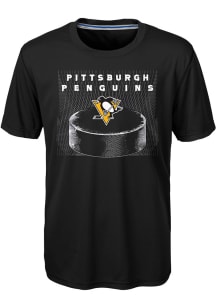 Pittsburgh Penguins Youth Black Silver Thaw Short Sleeve T-Shirt
