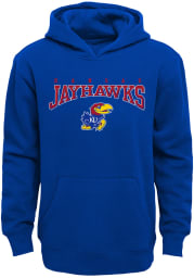 Kansas Jayhawks Youth Blue Fadeout Long Sleeve Hoodie