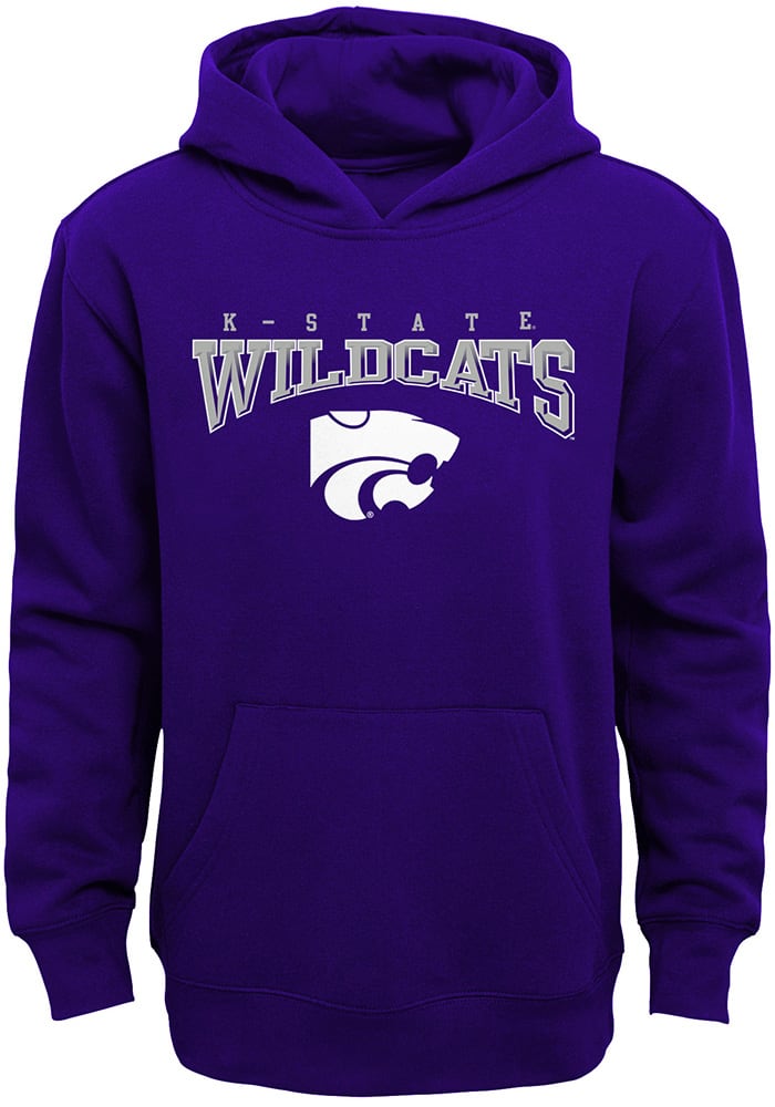 K-State Wildcats Youth Purple Fadeout Long Sleeve Hoodie