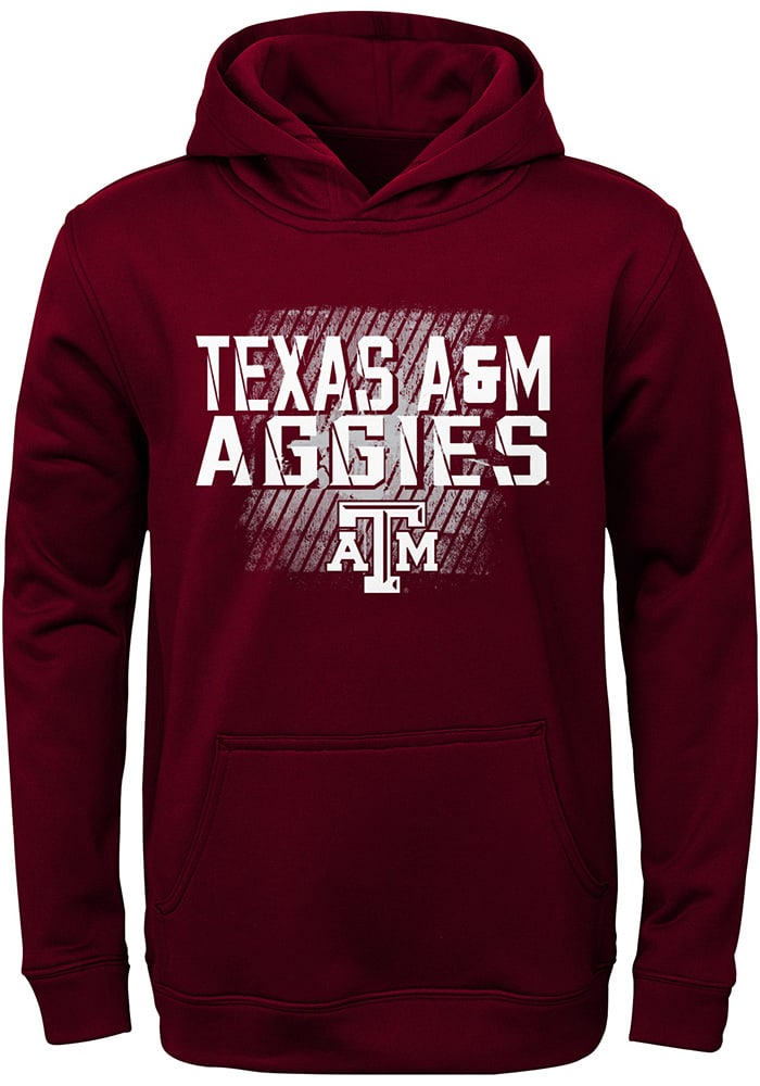 Texas A&M Aggies Youth Maroon Attitude Long Sleeve Hoodie