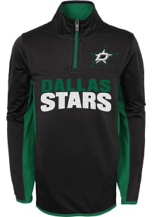 Dallas Stars Boys Black Netminder Long Sleeve 1/4 Zip Pullover