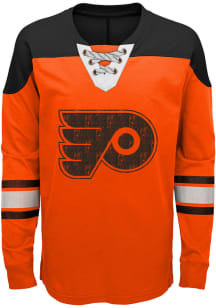 Philadelphia Flyers Boys Orange Perennial Long Sleeve Crew Sweatshirt